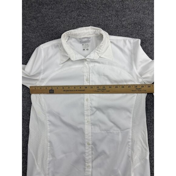 Columbia Titanium Shirt Womens Large White Omni Shade Long Sleeve Hiking Fishing - Picture 5 of 9